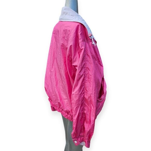Vintage 80s Pink Nylon Windbreaker Jacket - Picture 3 of 12